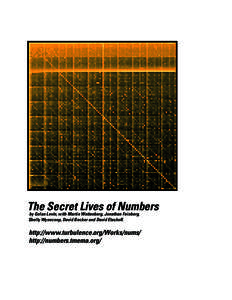 The Secret Lives of Numbers by Golan Levin, with Martin Wattenberg, Jonathan Feinberg, Shelly Wynecoop, David Becker and David Elashoff. http://www.turbulence.org/Works/nums/ http://numbers.tmema.org/