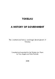 TOKELAU A HISTORY OF GOVERNMENT