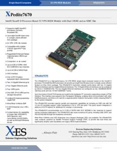 Single Board Computers  3U VPX-REDI Modules XPedite7670