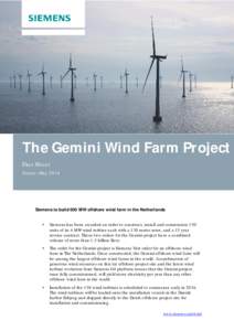 Fact Sheet: The Gemini Wind Farm Project