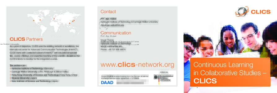 Contact Prof. Alex Waibel Karlsruhe Institute of Technology & Carnegie Mellon University   Communication
