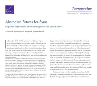 Alternative Futures for Syria: Regional Implications and Challenges for the United States