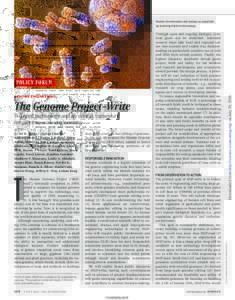 Human chromosomes and nucleus as visualized by scanning electron microscopy. The Genome Project–Write We need technology and an ethical framework for genome-scale engineering