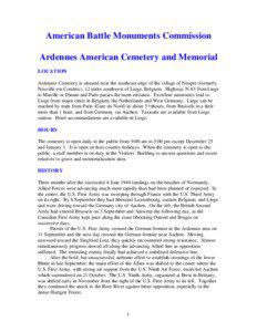 American Battle Monuments Commission Ardennes American Cemetery and Memorial LOCATION