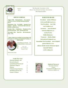 The Monthly Newsletter of the Athens Area Master Gardener Association The Garden Dirt August 2013