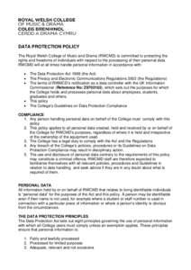 Microsoft Word - RWCMD Data Protection Policy Statement.docx