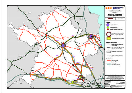 County Development PlanMapKey Transportation Corridors, Nodes & Networks. Date: