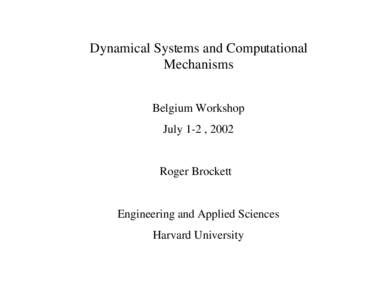 Differential topology / Systems theory / Dynamical systems / Mathematical structures / Quantization / Computation / Degree of a continuous mapping / Curve / Manifold / Topology / Mathematics / Structure