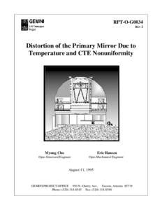 RPT-O-G0034 Rev 2 Distortion of the Primary Mirror Due to Temperature and CTE Nonuniformity
