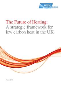 The Future of Heating: A strategic framework for low carbon heat in the UK March 2012