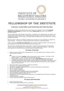 Microsoft Word - Qualification as a Fellow of the Institute MASTER FILE - LATEST DETAILS.doc