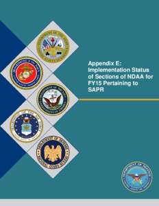 Appendix E: Implementation Status of Sections of NDAA for FY15 Pertaining to SAPR