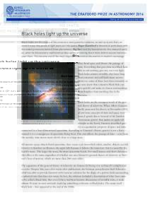 Black holes / Physics / Astronomy / Physical cosmology / Quasar / Supermassive black hole / General relativity / Event horizon / Rotating black hole / Gravity / Ergosphere / Kip Thorne