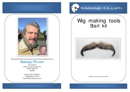 Wig making tools Start kit Wig and facial hair and makeup by Lars Carlsson, Makeup-FX.com  Makeup-FX.com