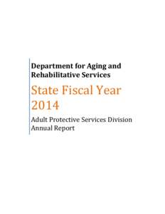 Department for Aging and Rehabilitative Services State Fiscal Year 2014