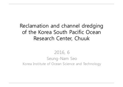 Coastal engineering / Chuuk / Weno / Revetment