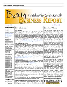 Bay Business Report December  December 2012 Vol 21, Number 12