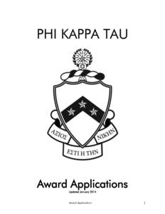 PHI KAPPA TAU  Award Applications Updated January[removed]Award Applications