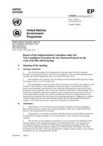 UNITED NATIONS EP UNEP/OzL.Pro/ImpCom/53/4 Distr.: General