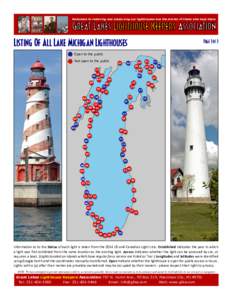 Dedicated to restoring and preserving our lighthouses and the stories of those who kept them  Great Lakes Lighthouse Keepers Association Listing Of All Lake Michigan Lighthouses  Page 1 of 3
