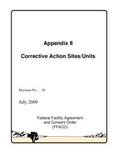 Appendix II, Corrective Action Sites/Units