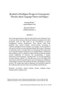 Residuals of Intelligent Design in Contemporary Theories about Language Nature and Origins