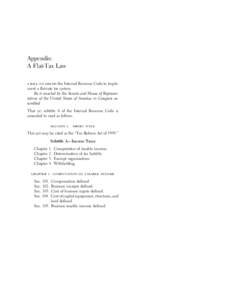Hoover Classics : Flat Tax  hcﬂat ch7 Mp_211 rev0 page 211 Appendix: A Flat-Tax Law