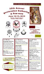 PAIUTE INDIAN TRIBE OF UTAH —Proudly Presents  June 12, 2015—Friday June 13, 2015—Saturday