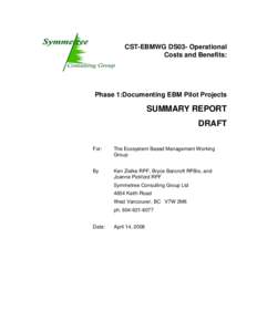 EBMWG Project Description