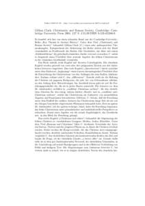 Plekos 9,2007,87–89 – http://www.plekos.uni-muenchen.de/2007/r-clark.pdf  87 Gillian Clark: Christianity and Roman Society. Cambridge: Cambridge University PressS. £15,99 ISBNEs handelt si