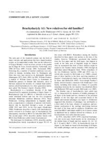  Indian Academy of Sciences  COMMENTARY ON J. GENET. CLASSIC Brachydactyly A1: New relatives for old families? (A commentary on H. Drinkwater 1915 J. Genet. 4, 323–339;