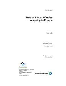 Internal report  State of the art of noise mapping in Europe  Prepared by: