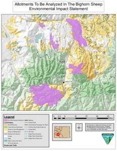 Allotments To Be Analyzed In The Bighorn Sheep Environmental Impact Statement 50 ¤ £