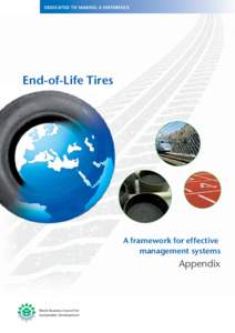End-of-Life Tires  A framework for effective management systems  Appendix