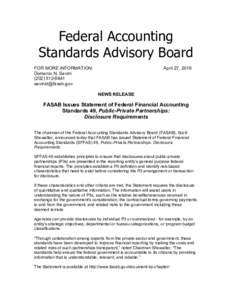 Federal Accounting Standards Advisory Board / Financial statement / Financial accounting / United States Generally Accepted Accounting Principles / Chief Financial Officers Act / Deferred maintenance