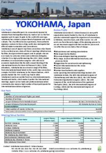 Fact Sheet  City Profile YOKOHAMA, Japan Bureau Profile