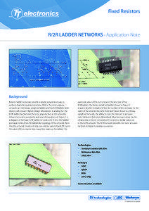 Fixed Resistors  R/2R LADDER NETWORKS - Application Note