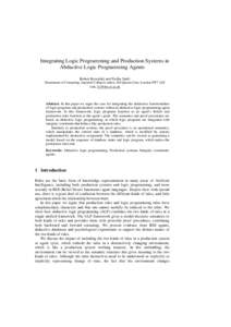 Combining Logic Programs and Production Systems