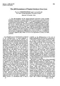 Biochem. J, 353 Printed in Grea Britain 353  The pH-Dependence of Pepsin-Catalysed Reactions