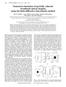 1596  OPTICS LETTERS / Vol. 36, No. 9 / May 1, 2011 Numerical simulation of partially coherent broadband optical imaging