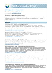 EMAS - Eco-Management and Audit Scheme: EMAS Aktuell 04 / September 2017