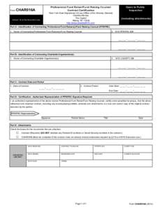 Form  Professional Fund Raiser/Fund Raising Counsel Contract Certification  CHAR016A
