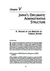 Chapter  V JAPAN’S DIPLOMATIC ADMINISTRATIVE STRUCTURE