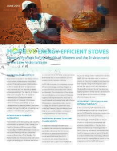 JUNEENERGY-EFFICIENT STOVES Showing Promise for the Health of Women and the Environment in the Lake Victoria Basin ADDRESSING AN URGENT NEED