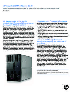 HP Integrity BL890c i2 Server Blade - Data sheet (US English)