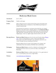 Microsoft Word - Budweiser Black Crown - Fact Sheet - FINAL[removed]