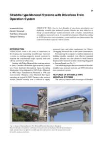 Hitachi Review Vol), NoStraddle-type Monorail Systems with Driverless Train Operation System