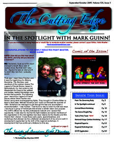 September/October 2009, Volume XX, Issue 5  In the spotlight with mark guinn! If you are interested in being featured or would like to nominate another member, please contact Layout Editor, Katie Mueller Perchance2dream6