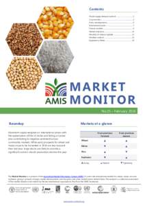 Contents World supply-demand outlook ....................................... 1 Crop monitor ......................................................................... 3 Policy developments.................................