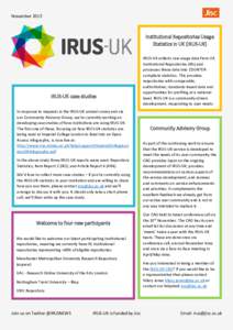 NovemberInstitutional Repositories Usage Statistics in UK (IRUS-UK)  IRUS-UK case studies